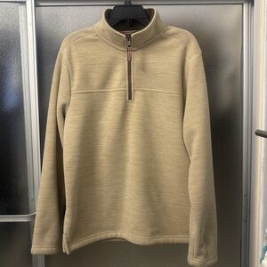 Telluride Clothing Co. Mens Heather Cream 1/4 Zip Sherpa Sweater